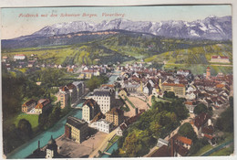 C3380) FELDKIRCH Mit Den Schweizer Bergen - Vorarlberg - Häuser DETAILS Feldpost 1916 - Feldkirch