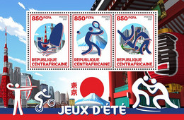 Central Africa  2021 Summer Games Of Tokyo. (825a) OFFICIAL ISSUE - Lutte