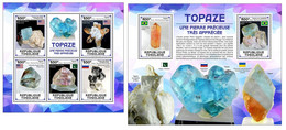 Togo  2021 Minerals (Topaz). (403)  OFFICIAL ISSUE - Minéraux