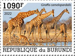 Burundi  2022 Giraffes. (1132a) OFFICIAL ISSUE - Jirafas