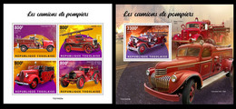 Togo  2021 Fire Engines. (420) OFFICIAL ISSUE - Sapeurs-Pompiers