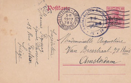 383-22belgische Briefkaart Nr. PII 28-10-1917 Met Censuurstempel: Auslandstelle Emmerich  Freigegeben * IX*19* - Deutsche Besatzung