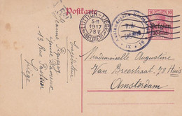 383-22belgische Briefkaart Nr. PII 28-10-1917 Met Censuurstempel: Auslandstelle Emmerich  Freigegeben * IX*19* - German Occupation