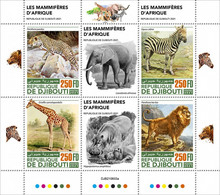 Djibouti  2021 African Mammals. Girafes. (603a) OFFICIAL ISSUE - Giraffes