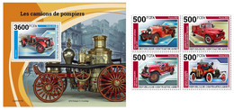 Central Africa  2021 Fire Engines. (717) OFFICIAL ISSUE - Sapeurs-Pompiers