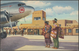 Municipal Airport, Albuquerque, New Mexico, 1949 - Southwest Post Card Co Postcard - Albuquerque