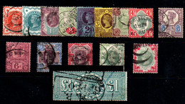 Gran Bretaña Nº 91/105. Año 1887/1900 - Used Stamps