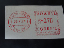 RIO DE JANEREIRO   BRESIL Vignette Distributeur 1971 - Sonstige & Ohne Zuordnung