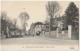 France. Carte Postale. Fontenay-Sous-Bois. Rue Du Parc. Etat Moyen. - Fontenay Sous Bois