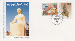 Enveloppe  FDC  1er  Jour    CHYPRE    EUROPA    1993 - 1993