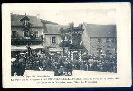 Cpa Du 22 Saint Nicolas Du Pélem -- Fête De La Victoire En 1919 - Le Char De La Victoire Sous L' Arc De Triomphe  LANR6 - Saint-Nicolas-du-Pélem