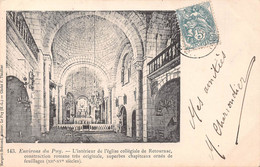 RETOURNAC (Haute-Loire) - L'intérieur De L'église Romane Collégiale - Environs Du Puy - Précurseur Voyagé - Retournac