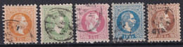 AUSTRIA1867 - Canceled - ANK 35 I - 39 I - Grober Druck - Used Stamps