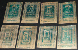 Lot De 10 Anciennes Pochettes Publicitaires Pour Timbre, A Balestié, Café ZAMA, Sao Paulo Brésil, Variétés - Transparante Hoezen