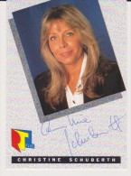 Original RTL Autograph TV Cast Card - Austrian Actress CHRISTINE SCHUBERTH - Autogramme