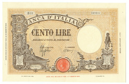 100 LIRE BARBETTI GRANDE B GIALLO TESTINA RETRO BI RSI 10/10/1944 SUP- - Regno D'Italia – Autres