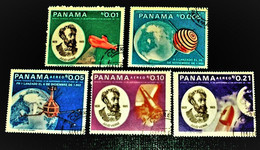 Panama,1966, Julio Verne, CTO-Original Gum, Michel # 943-947 - Ecrivains