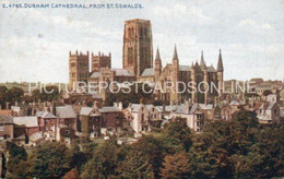 DURHAM CATHEDRAL FROM ST OSWALDS OLD COLOUR  POSTCARD DURHAM POSTED MAGHULL STATION LIVERPOOL - Durham City