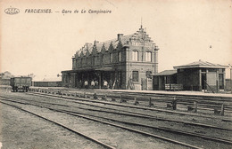 CPA - Belgique - Farciennes - Gare De Le Campinaire - Edit. Edouard Lessoye - Animé - Gare - Wagon - Farciennes