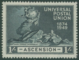 1949 UPU 1s Blue Black, UM - Wmk Variety 'C' Almost Completely Missing, SG.55var. - Andere & Zonder Classificatie