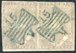 2d Lilac Pair [29-30], Touching To Large Margins Showing Narrow Sheet Margin At Foot, Both Clearly Cancelled With Butter - Andere & Zonder Classificatie