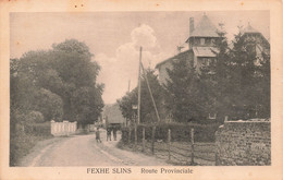 CPA - Belgique - Fexhe Slins - Route Provinciale - Edit. Henri Kaquet - Animé - Maison - Andere & Zonder Classificatie