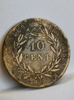 10 CENTIMES CHARLES X 1827 H LA ROCHELLE 300 000 EX.  COLONIES FRANCAISES / FRANCE - Colonie Francesi (1817-1844)