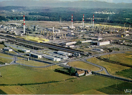 LACQ VUE GENERALE AERIENNE RAFFINERIE USINE DE LA  SOCIETE NATIONALE DES PETROLES D'AQUITAINE - Lacq