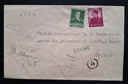 Rumänien 1943, Reko-Brief MiF CINCUL Gelaufen GENEVE Zensur - Lettres 2ème Guerre Mondiale