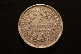 France - 5 Francs Hercule 1870 A Paris 8429 - 1870-1871 Governo Di Difesa Nazionale