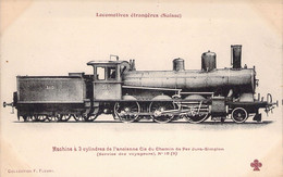 CPA Chemin De Fer - Les Locomotives Suisse - F Fleury - Locomotive Jura Simplon N°15 - Treinen