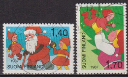 Père Noel Et Lutins - FINLANDE - Noel - N°  996-997 - 1987 - Used Stamps