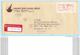 USA ETATS-UNIS R- Brief Registered Meter Cover AFS ... - 26.08.88 Williamstown - MA (Tanzania)(2 Scan)(21419) FFF - Covers & Documents