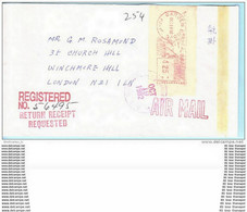 USA ETATS-UNIS R- Brief Registered Meter Cover Lettre AFS 4,25 - 18.10.82 Garden Grove - CA (2 Scan)(21466) - Covers & Documents