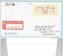 USA ETATS-UNIS R- Brief Registered Meter Cover Lettre AFS 4,05 - 07.02.84 Oklahoma City - OK (21478) - Covers & Documents