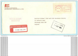 USA ETATS-UNIS R- Brief Registered Meter Cover Lettre AFS 5,05 - 07.09.84 WELLA - Englewood - NJ (2 Scan)(21413) FFF - Covers & Documents