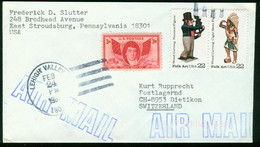 Br USA Airmail Cover Sent To Switzerland 24.2.1987 Lehigh Valley PA - Covers & Documents
