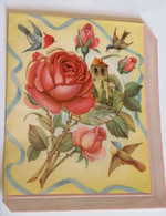 CARTE POP UP  ANCIENNE Roses Oiseaux "Bonne Fête Maman" - Fête Des Mères