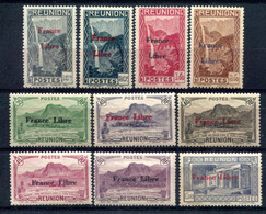 Réunion     France Libre  **   190/193-202-209-224/225-229-232 - Unused Stamps