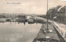 CPA - Belgique - Menin - Menen - Quai Du Bassin - Phot. H. Bertels - Oblitéré Liège 1911 - Péniche - Canal - Menen