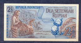 Indonesia - 1961 - 2,5 Rupiah...  P77 ..UNC - Indonésie