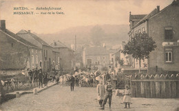 CPA - Belgique - Messancy - Rue De La Gare - Edit. H. Chansay Druck Ausg Athem - Animé - Chèvre - Enfant - Messancy