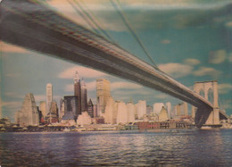 New York Brooklyn Bridge 3 D Postcard - Brooklyn