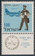 Israel 1966 Mi 381 YT 329 Sc 331 SG 351 ** Israeli Postman, Boeing 707 Jetliner / Israelischer Postbote - Stamp Day - Poste