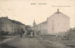 CPA - Belgique - Muno - Grand'Rue - Edit. L. Duparque - Oblitération à Etoile Muno 1909 - Animé - Cheval - Charette - Autres & Non Classés