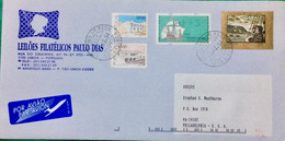 PORTUGAL 1994, ILLUSTRATED COVER USED TO USA, ATM SHIP STAMP, CASA ALGARVIA ,CASA DI MINHO, BUILDING, EUROPA, VIGNETTE A - Storia Postale