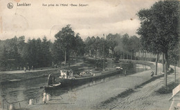 CPA - Belgique - Lanklaer - Vue Prise De L'Hôtel Beau Séjour - Collection Hôtel Beau Séjour - Edit. Nels - Péniche - Dilsen-Stokkem