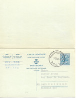 PM40/ Entier CPRP 168 De Euskirchen Obl.B.P.S. 11 3/12/65 > Triesen Liechtenstein + Arrivée Réexpédiée Obl. Nendeln - Storia Postale