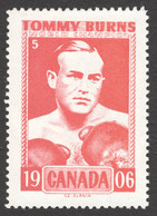 BOX Tommy Burns CANADA Professional Boxing CINDERELLA VIGNETTE LABEL 1906 USA Sport WORLD CHAMPION - Viñetas Locales Y Privadas