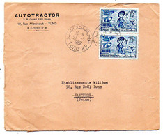 Tunisie--1962--lettre  TUNIS  Pour NANTERRE-92 (France) ..timbres  Sur Lettre,  Cachet.... - Tunesien (1956-...)